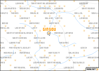 map of Gindou