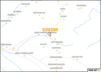 map of Gīnegān