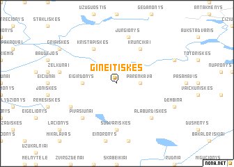 map of Gineitiškės