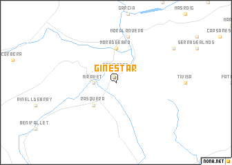 map of Ginestar