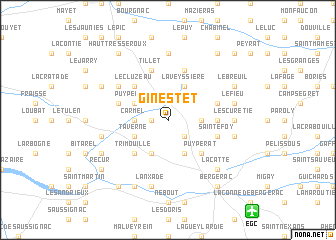 map of Ginestet