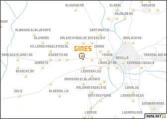 map of Ginés