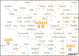 map of Gines