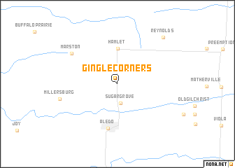 map of Gingle Corners