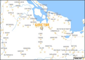 map of Ginictan