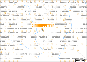 map of Ginihappitiya