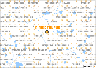 map of Ginikatuwewa
