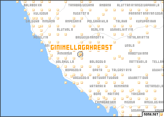 map of Ginimellagaha East