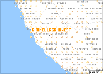 map of Ginimellagaha West