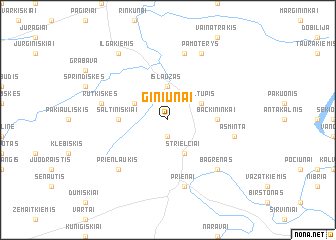 map of Giniūnai