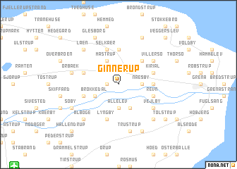 map of Ginnerup