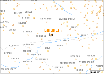 map of Ginovci