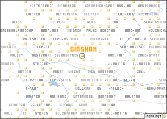 map of Ginsham