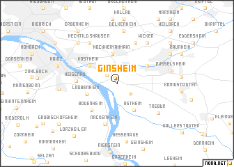 map of Ginsheim