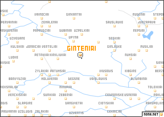 map of Ginteniai