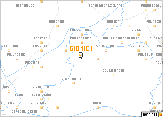 map of Giomici