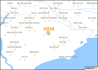 map of Gióna