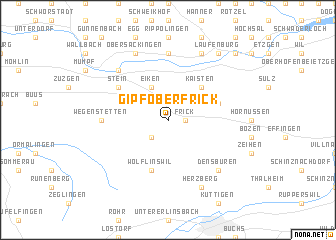 map of Gipf-Oberfrick