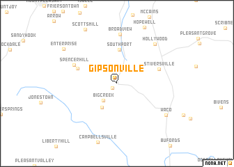 map of Gipsonville