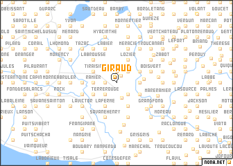 map of Giraud