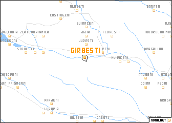 map of Gîrbeşti