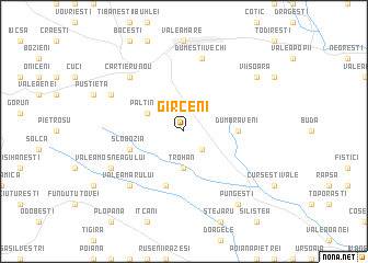 map of Gîrceni