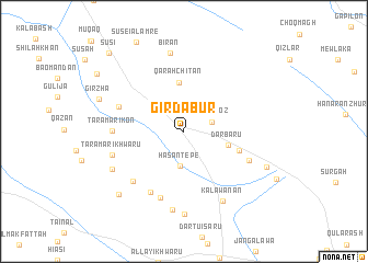 map of Girdābur
