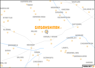 map of Girdah Shīnah