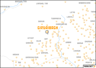 map of Girdai Bāgh