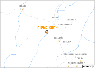 map of Girdai Kach