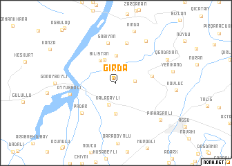 map of Girdǝ