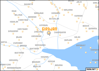 map of Girdjān