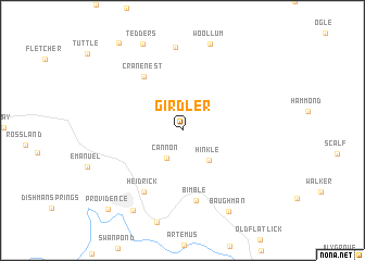 map of Girdler