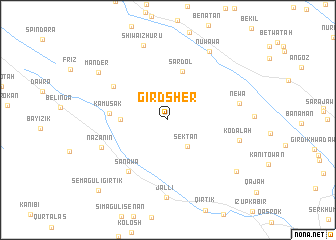 map of Gird Sher