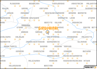 map of Girdvainai