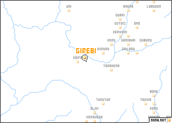 map of Girebi