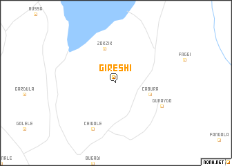 map of Gireshī