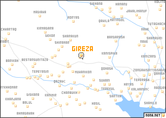 map of Girēza