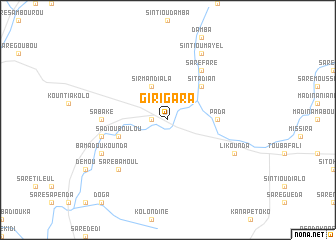 map of Girigara