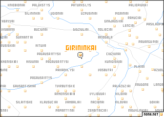 map of Girininkai