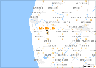 map of Girkaliai