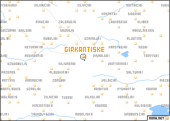 map of Girkantiškė