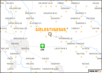 map of Gîrleştii de Sus