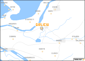 map of Gîrliciu