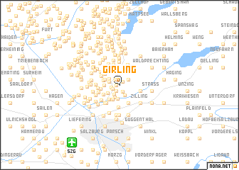 map of Girling