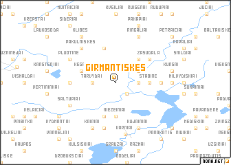 map of Girmantiškės