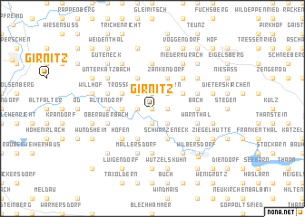 map of Girnitz