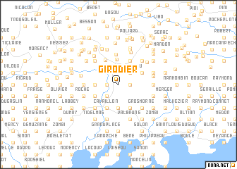 map of Girodier