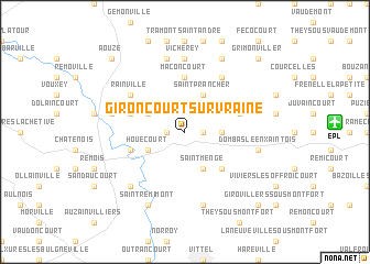 map of Gironcourt-sur-Vraine