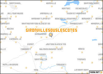 map of Gironville-sous-les-Côtes